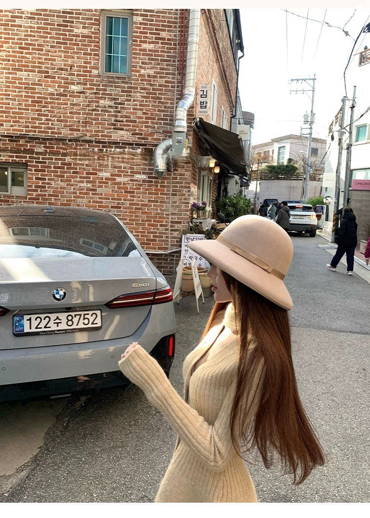 Tue. 傾心芭蕾氣質小心機針織收腰連身裙 奶黃