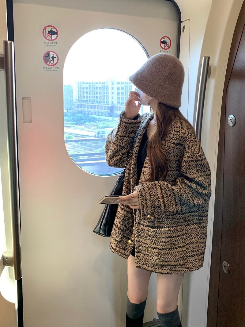 Sat. 自留 高奢肌理金釦小香外套