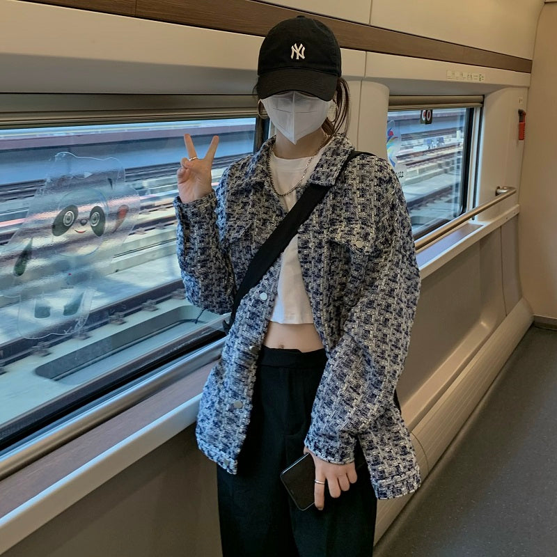 Thu. 寬松毛呢編織外套