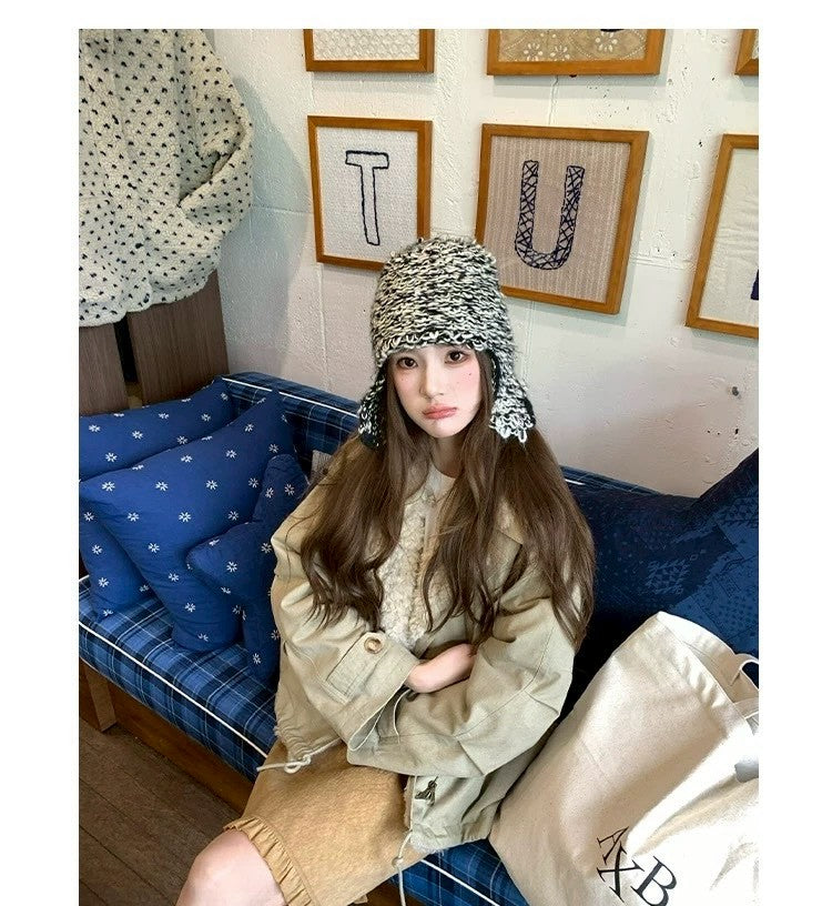 Thu. 秋冬復古褶皺半身裙 卡其