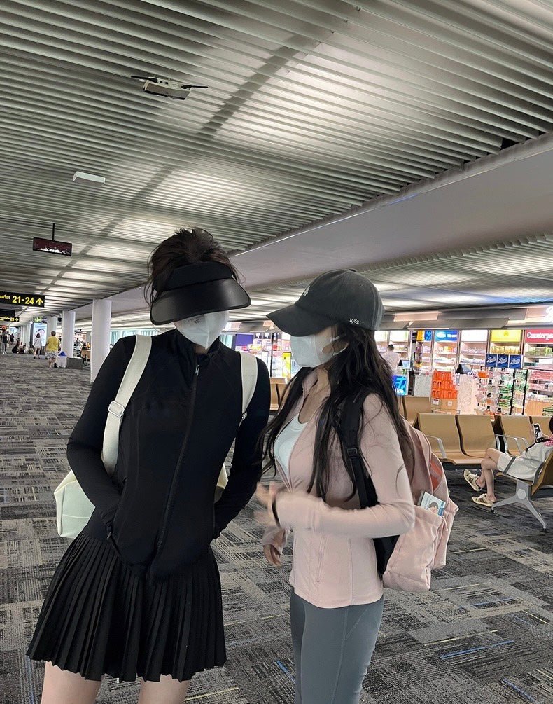 Mon. 顯瘦高彈力瑜伽外套 黑