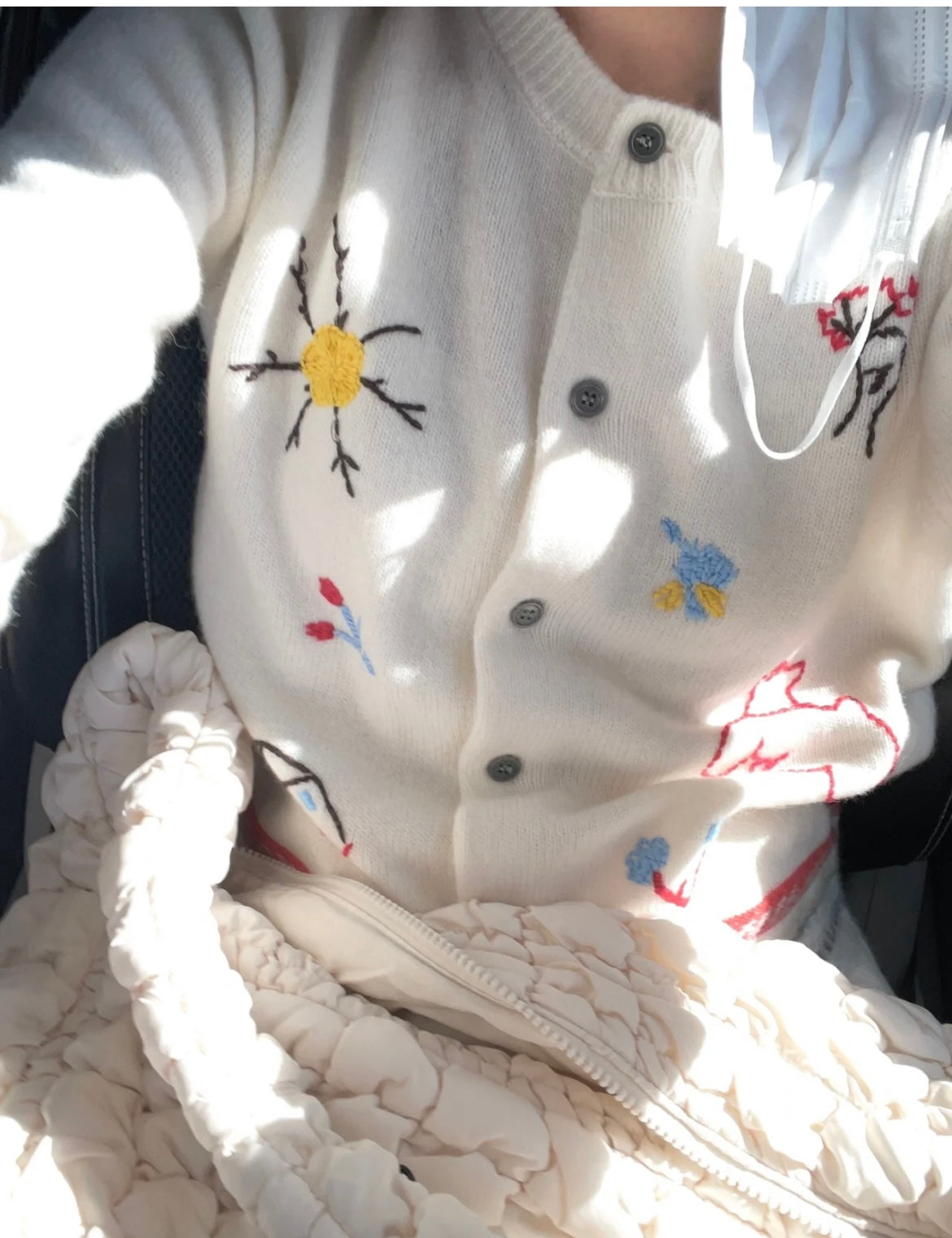 Fri. 插畫遊樂園刺繡針織外套