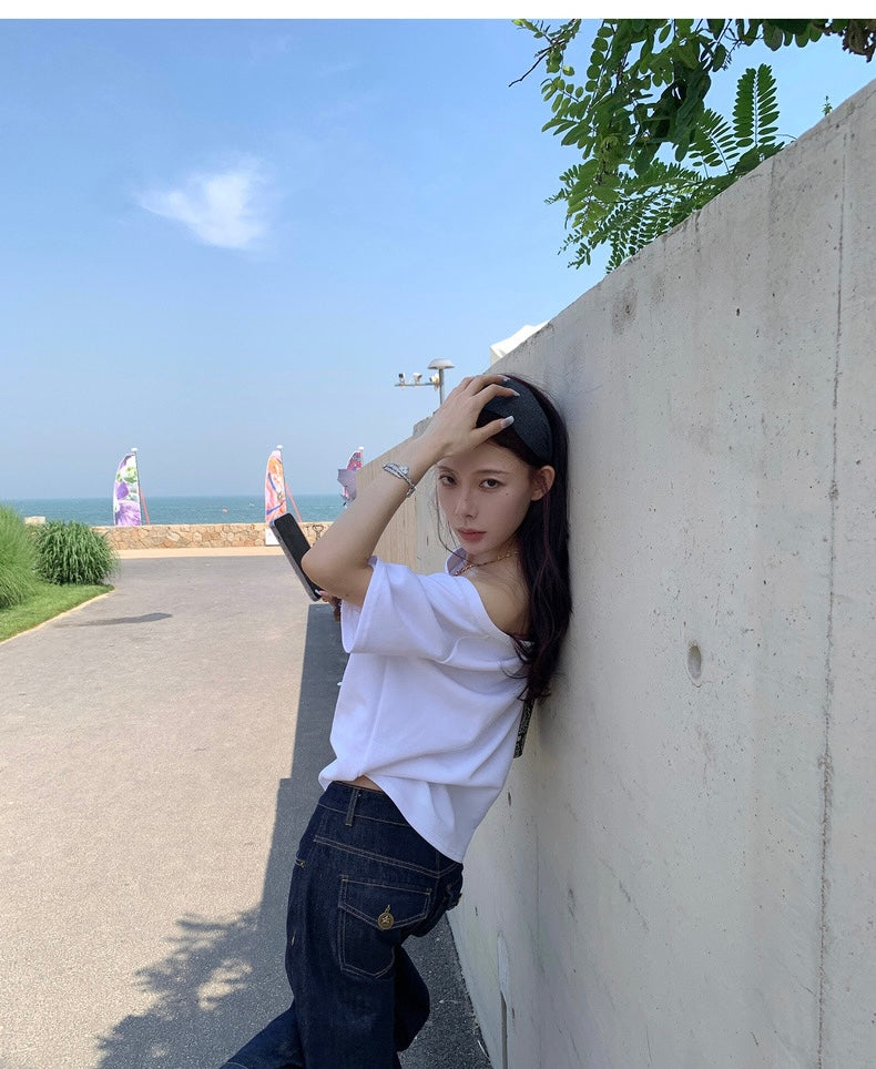 Wed. 簡約慵懶 寬鬆兩穿上衣 黑/白/灰