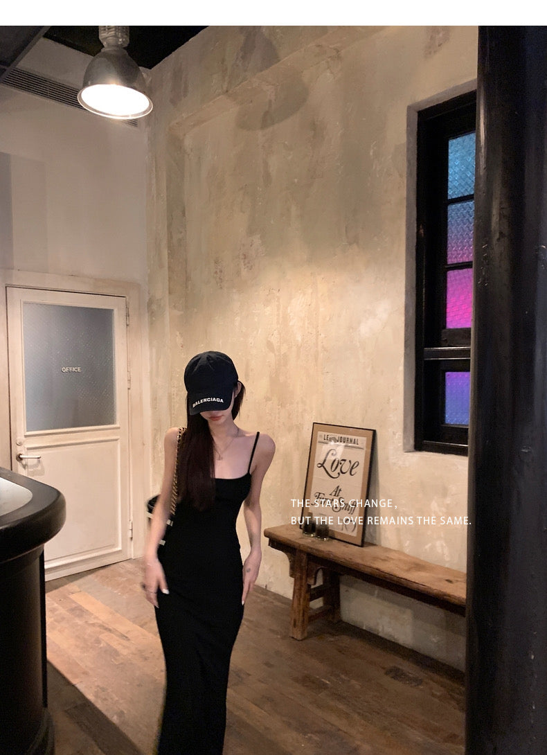 Thu. ''skims''超模紙片裙吊帶連身裙 黑