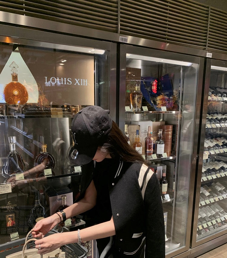 Fri. Oversize重工拼色棒球外套 2版設計 黑