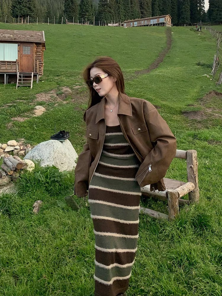 Sat. 秋季重磅復古皮外套