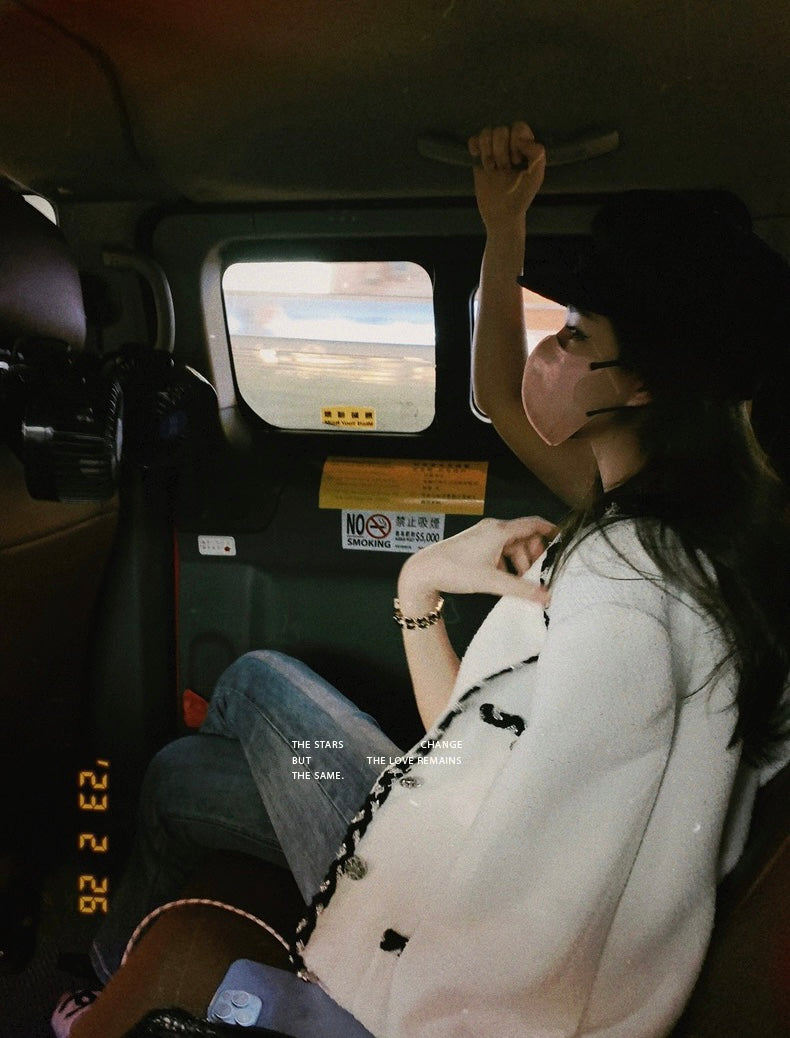 Sun. 經典黑白編織小香外套