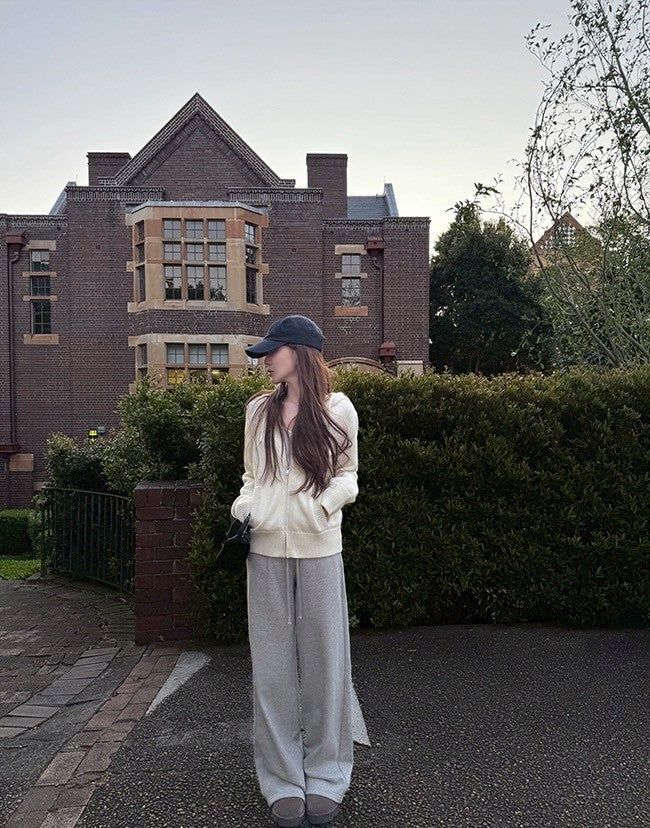 Fri. 韓系私服！多穿百搭H型連帽針織外套 杏色