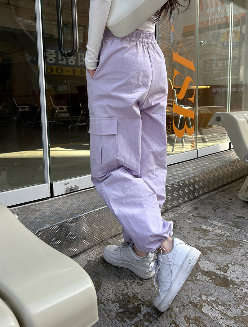 Wed.必買超顯瘦工裝褲Purple