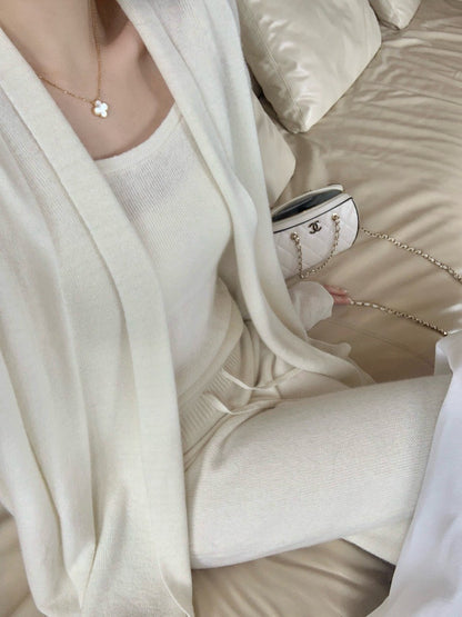 Fri. 柔暖fufu慵懶針織三件套 米白