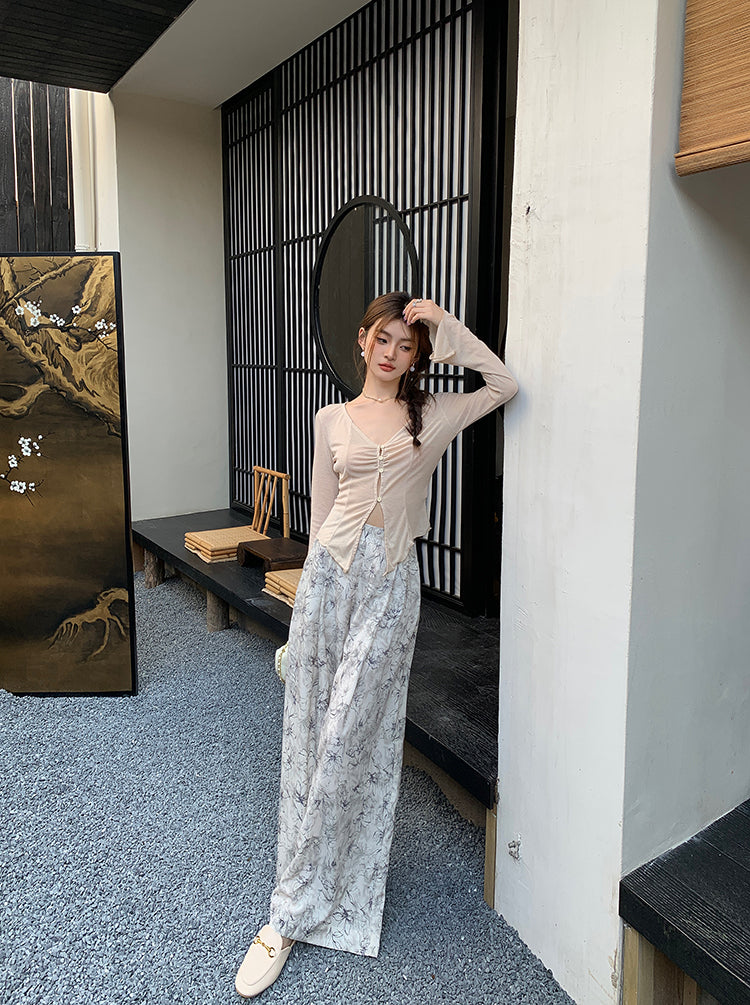 Mon. 紮染水墨印花休閒褲