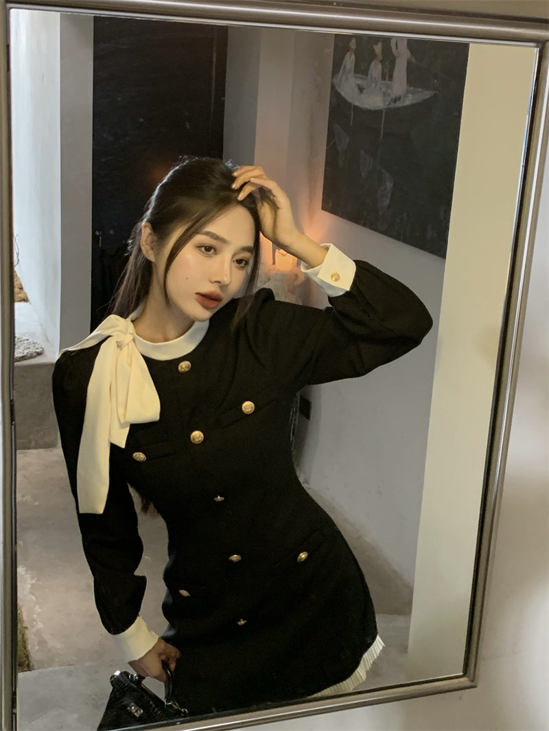 Sat. 氣質千金感亮彩連身裙
