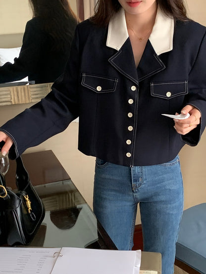 Sun. 撞色翻領miu感西裝外套