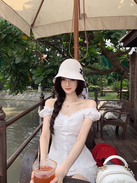 Fri. 春夏Jennie公主收腰多穿款上衣 白
