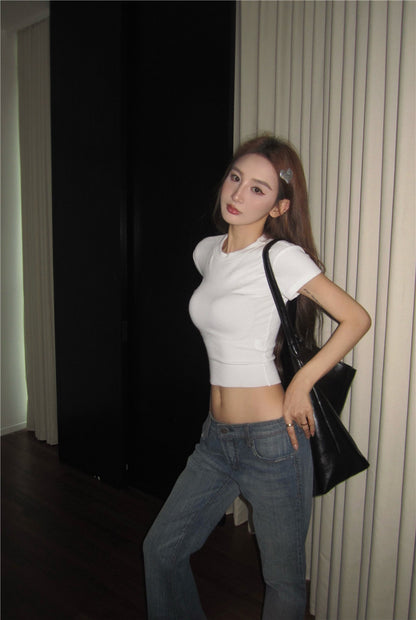 Sun. 復古圓領正肩短上衣 3色