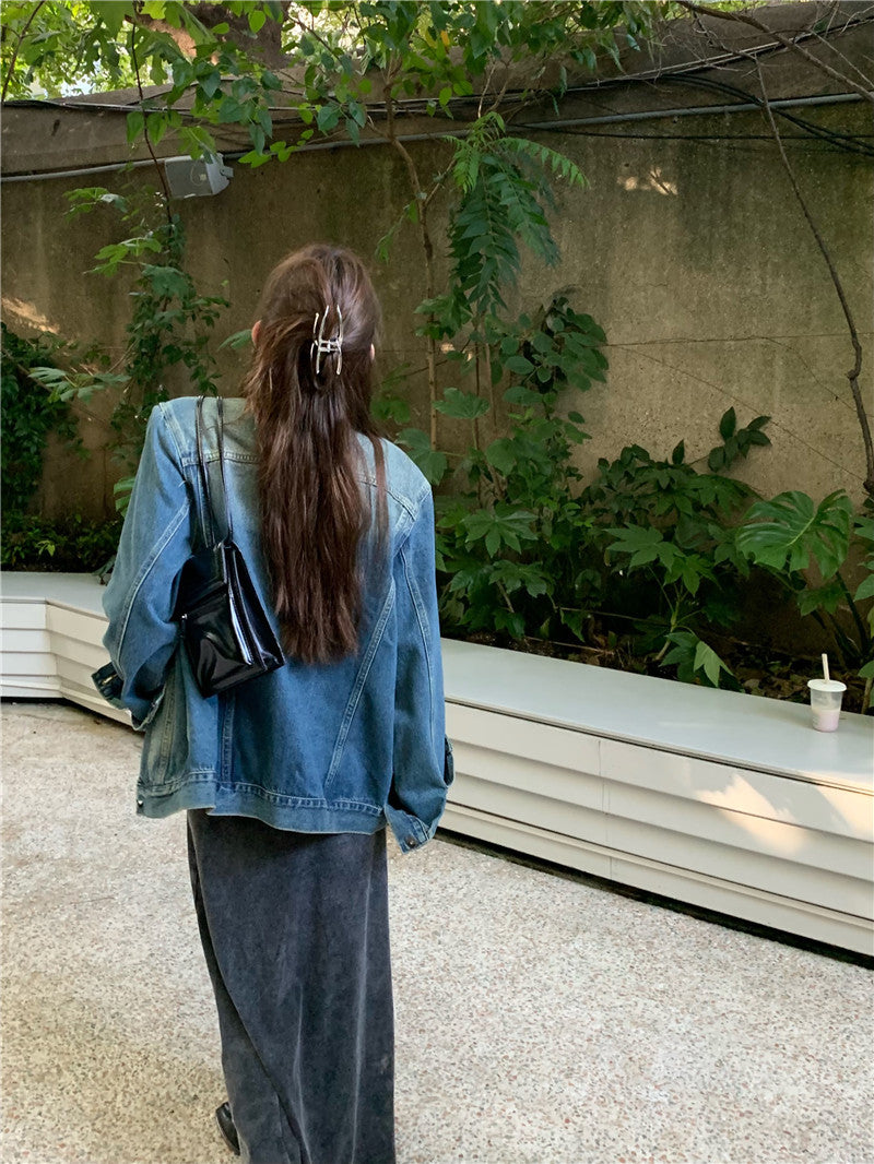 Sat. 通勤百搭圓領個性牛仔外套 & 連身裙