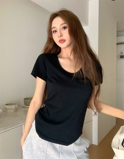 Fri. 慵懶美式基礎百搭口袋上衣 黑