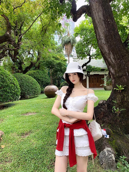 Fri. 春夏Jennie公主收腰多穿款上衣 白