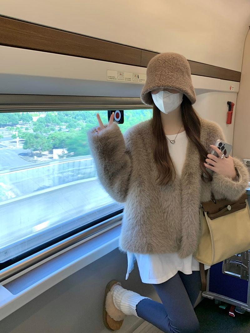 Sun. 溫柔軟糯毛毛開衫外套