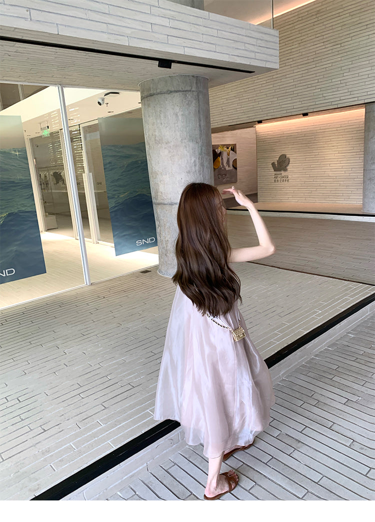 Sat. 麻繩繞脖飄飄裙