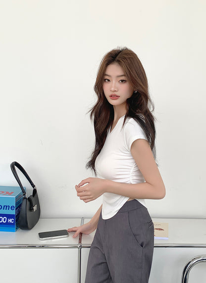 Mon. 氣質顯瘦OL九分休閒褲 灰