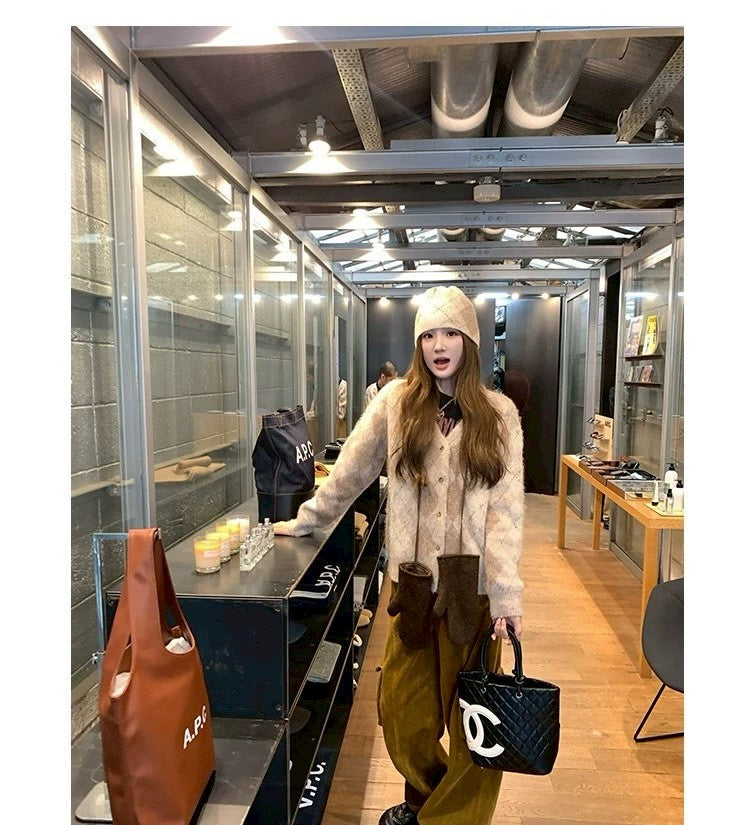 Tue. 郎郎坊walk工裝燈芯絨休閒褲 杏色/芥末黃