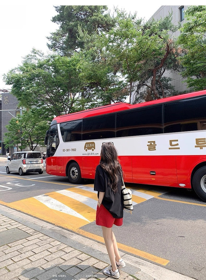 Tue. Boylish小男孩 休閒寬鬆男友短褲 紅