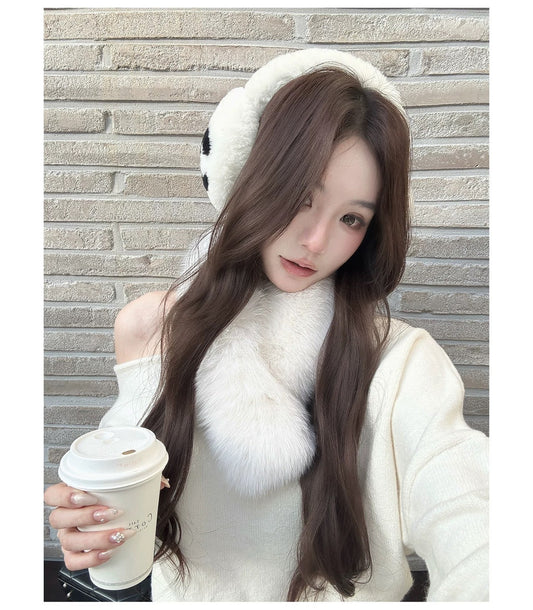 Mon. 元英白月光 韓女慵懶斜肩針織套裝 白