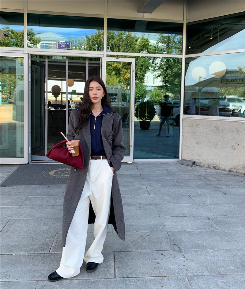 Wed. 復古美式 拉鍊翻領上衣