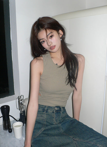 Sat. 重磅仿舊牛仔長裙