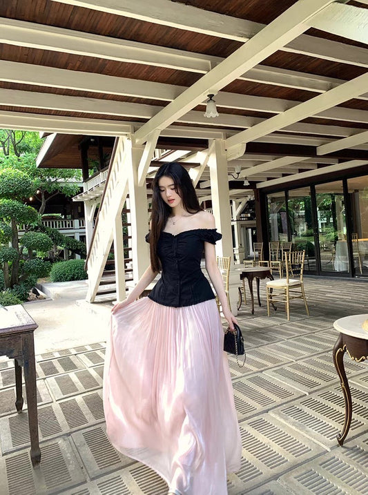 Fri. 春夏Jennie公主收腰多穿款上衣 黑