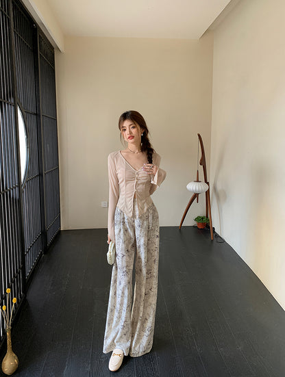 Mon. 紮染水墨印花休閒褲