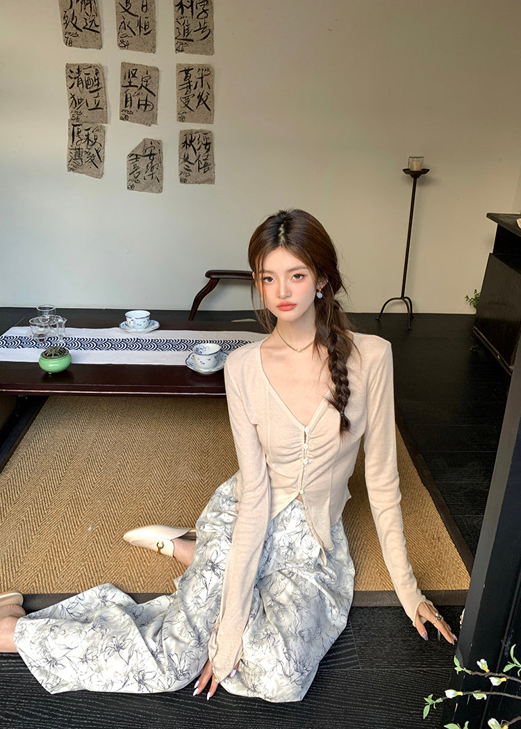 Mon. 紮染水墨印花休閒褲