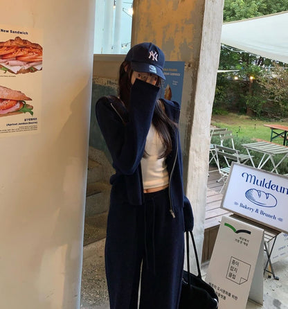 Fri. 博主主推款 軟糯Bassic休閒套裝 深藍