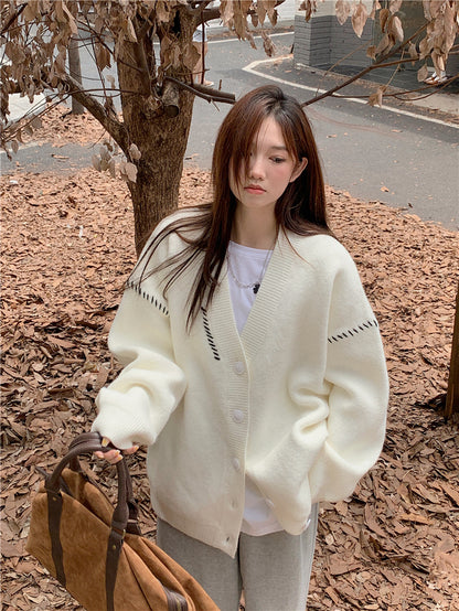 Wed. 軟糯縫線感落肩外套