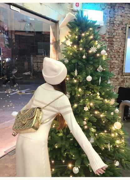 Tue. 1月幸運星 可愛滑雪系列翻領針織上衣