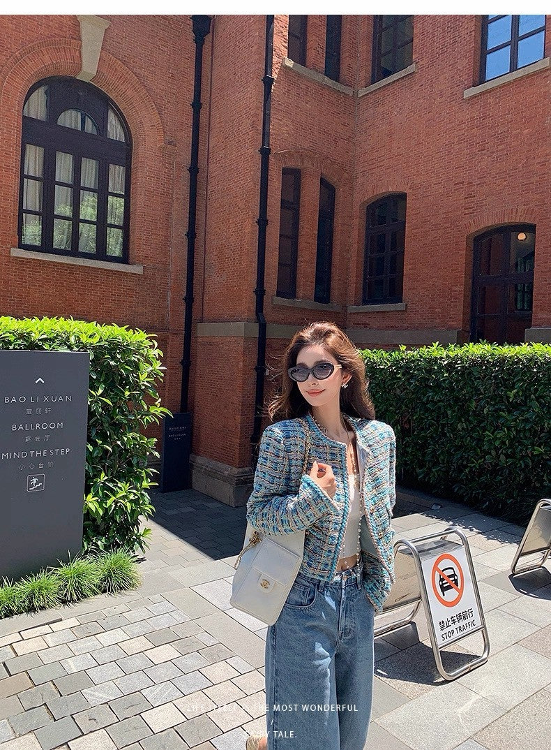 Tue. 聖西爾藍千金Cha*l手工坊秀款金絲外套