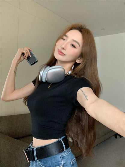 Sun. 復古圓領正肩短上衣 3色