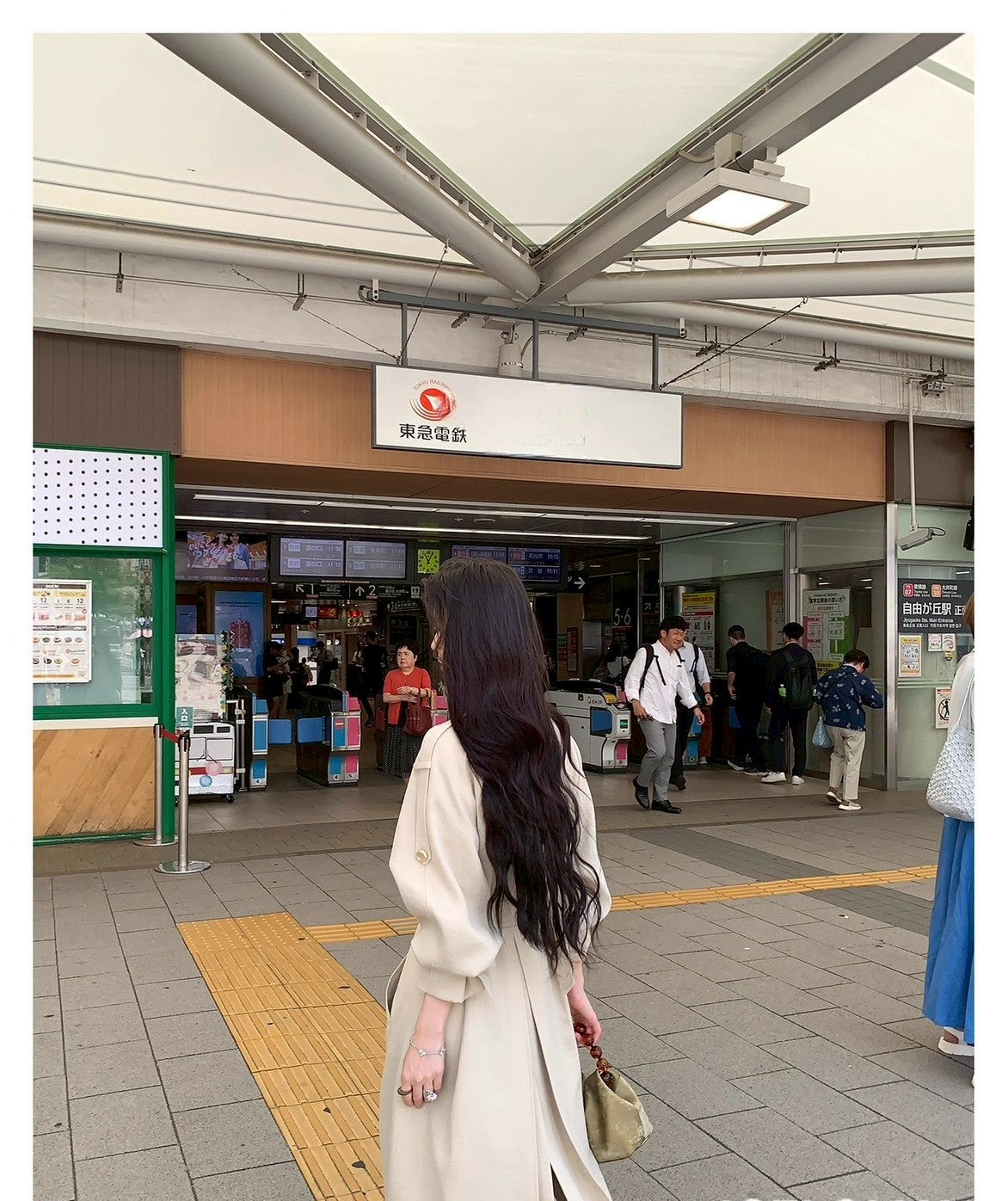 Mon. 諾丁山秋冬雙排扣混紡風衣 灰米色