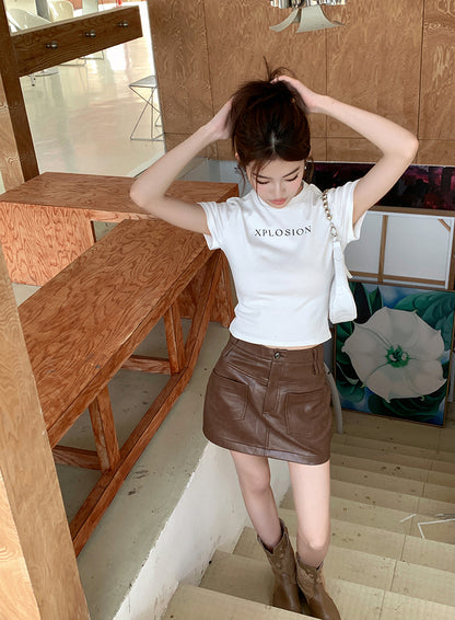 Fri. 美式短板上衣White