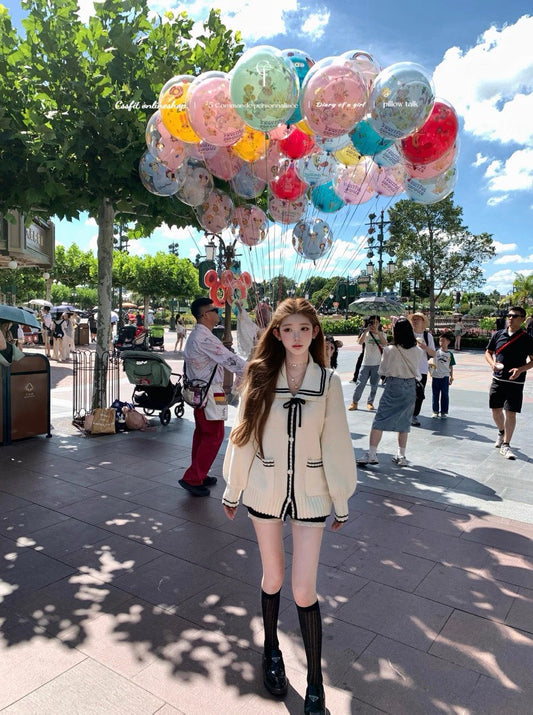 Tue. 燈塔Fp海軍風慵懶針織外套 米