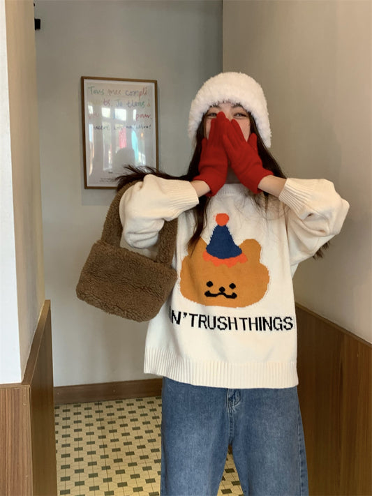 Fri. 派對小熊針織上衣