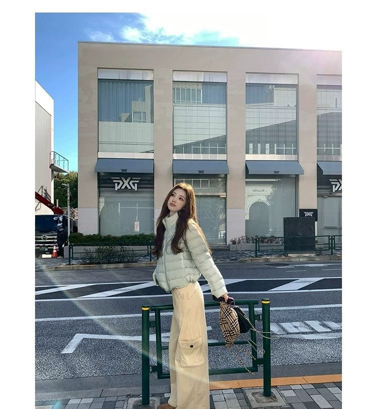 Tue. 郎郎坊walk工裝燈芯絨休閒褲 杏色/芥末黃