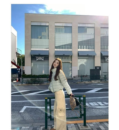 Tue. 郎郎坊walk工裝燈芯絨休閒褲 杏色/芥末黃