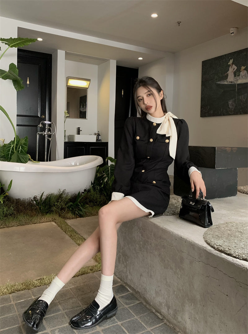 Sat. 氣質千金感亮彩連身裙