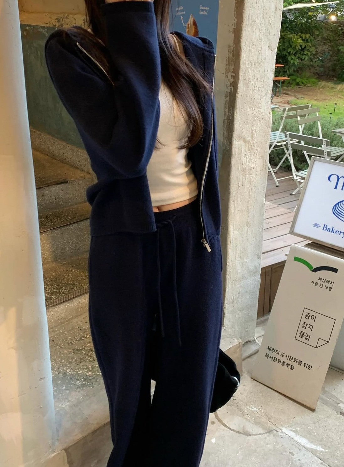 Fri. 博主主推款 軟糯Bassic休閒套裝 深藍