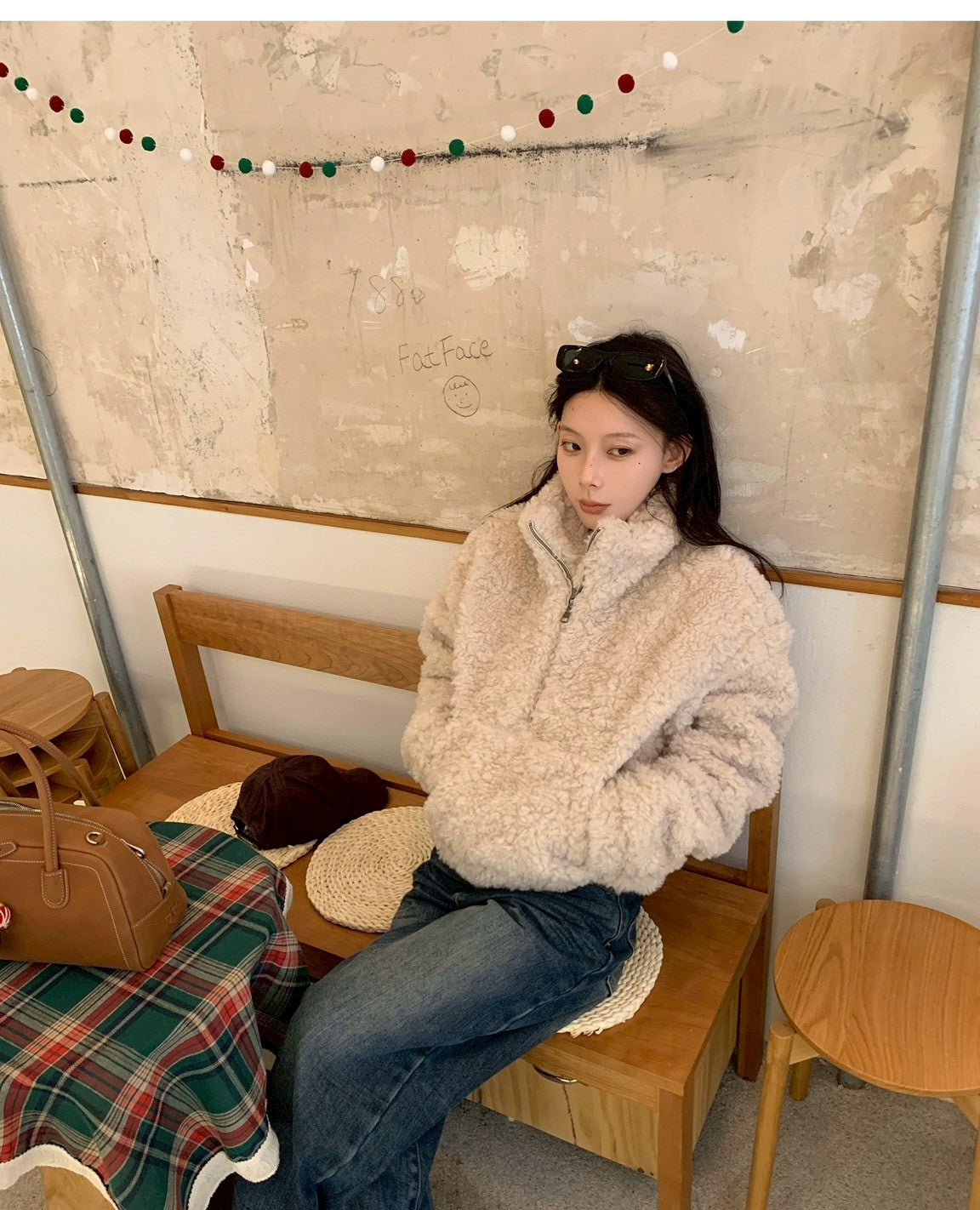 Mon. 打破常規 水洗做舊低腰直筒褲