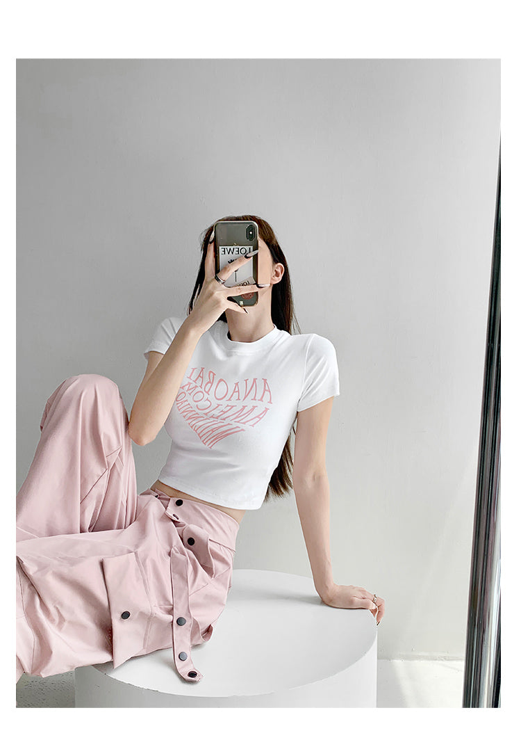 Sun. 歐美正肩字母上衣 4色