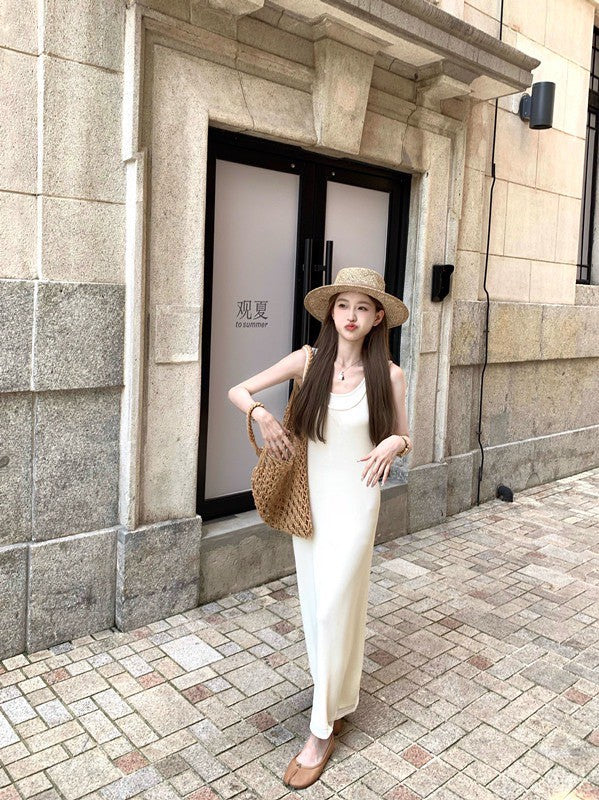 Mon. 簡約懶人裙 summer度假針織連身裙