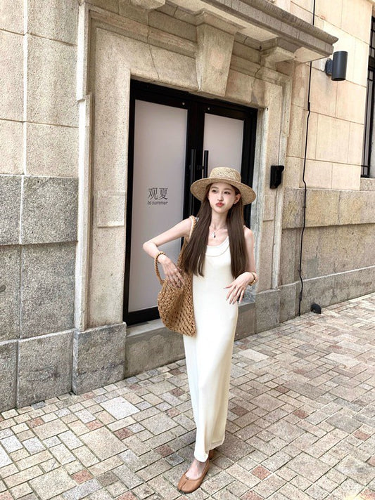Mon. 簡約懶人裙 summer度假針織連身裙